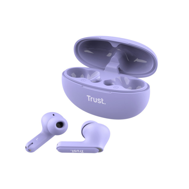 Trust Yavi Auscultadores True Wireless Stereo (TWS) Intra-auditivo Chamadas Música USB Type-C Bluetooth Roxo