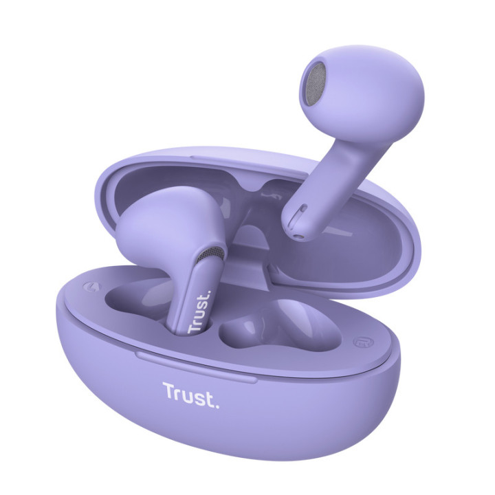 Trust Yavi Auscultadores True Wireless Stereo (TWS) Intra-auditivo Chamadas Música USB Type-C Bluetooth Roxo