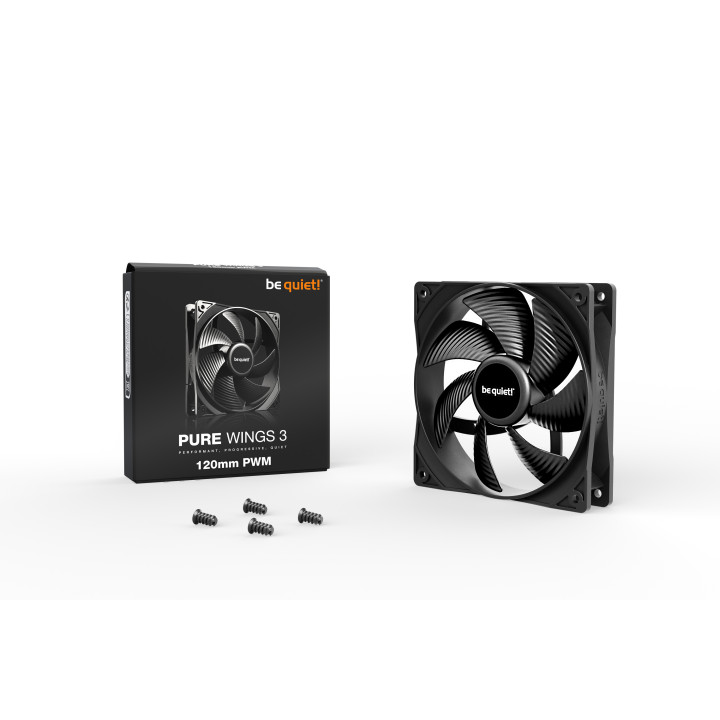 be quiet! Pure Wings 3 120mm PWM Caixa de computador Ventoinha 12 cm Preto 1 unidade(s)
