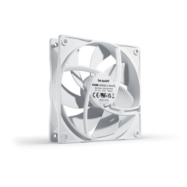 be quiet! Pure Wings 3 120mm PWM White Caixa de computador Ventoinha 12 cm Branco 1 unidade(s)