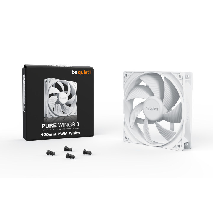 be quiet! Pure Wings 3 120mm PWM White Caixa de computador Ventoinha 12 cm Branco 1 unidade(s)