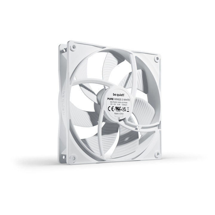 be quiet! Pure Wings 3 140mm PWM White Caixa de computador Ventoinha 14 cm Branco 1 unidade(s)