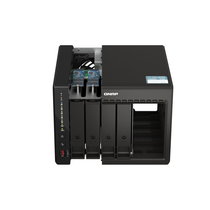 QNAP TS-453E NAS Tower Ethernet LAN Preto J6412