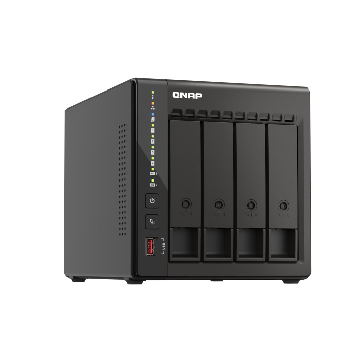QNAP TS-453E NAS Tower Ethernet LAN Preto J6412