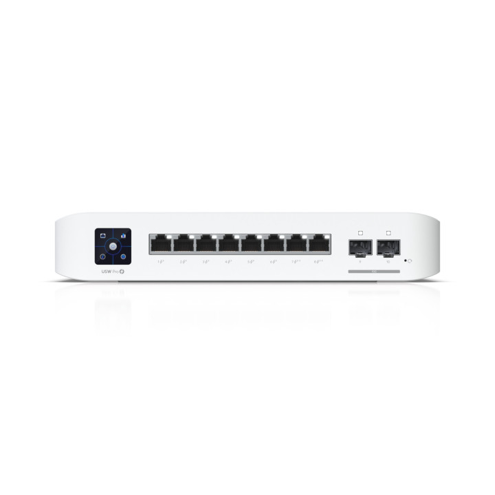 Ubiquiti UniFi USW-PRO-8-POE switch de rede Gerido L2 L3 Gigabit Ethernet (10 100 1000) Power over Ethernet (PoE) 1U Branco