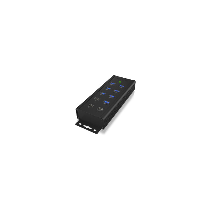 ICY BOX IB-HUB1703-QC3 USB 3.2 Gen 1 (3.1 Gen 1) Type-B 5000 Mbit s Preto