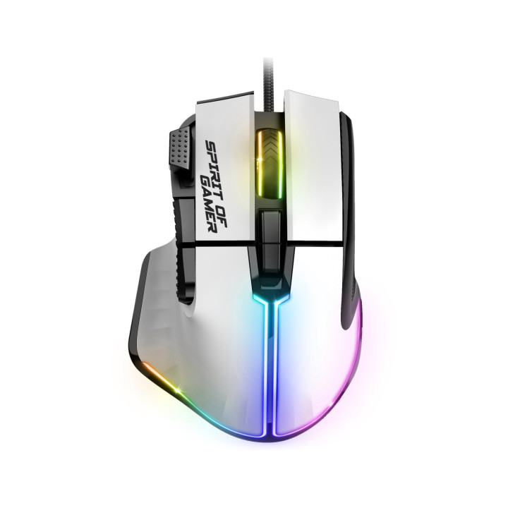 Spirit of Gamer PRO-M5 ARTIC rato Mão direita USB Type-A Ótico 12800 DPI