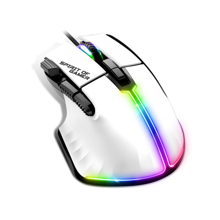 Spirit of Gamer PRO-M5 ARTIC rato Mão direita USB Type-A Ótico 12800 DPI