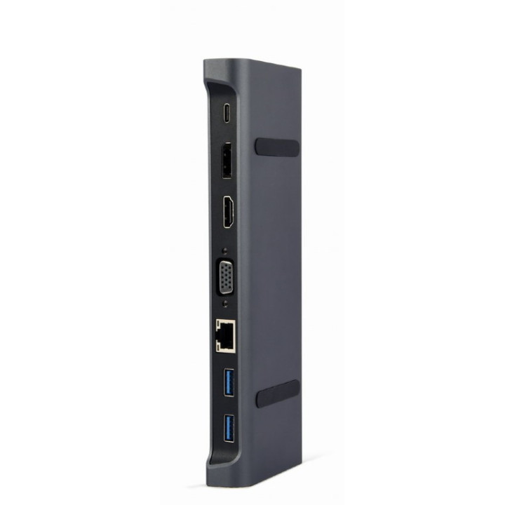 Gembird A-CM-COMBO9-02 base & duplicador de portas Com fios USB 3.2 Gen 1 (3.1 Gen 1) Type-C Cinzento