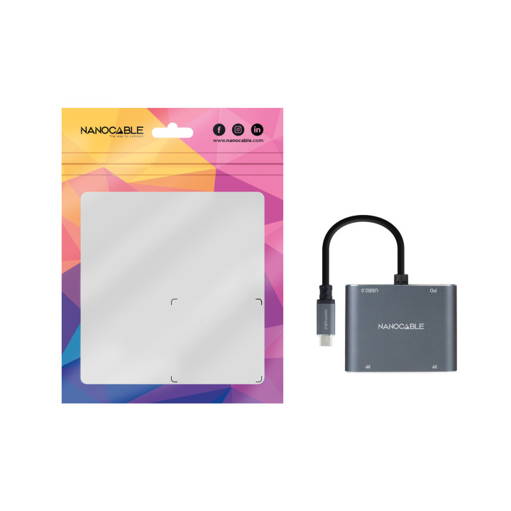 Nanocable 10.16.4305 adaptador gráfico USB Cinzento