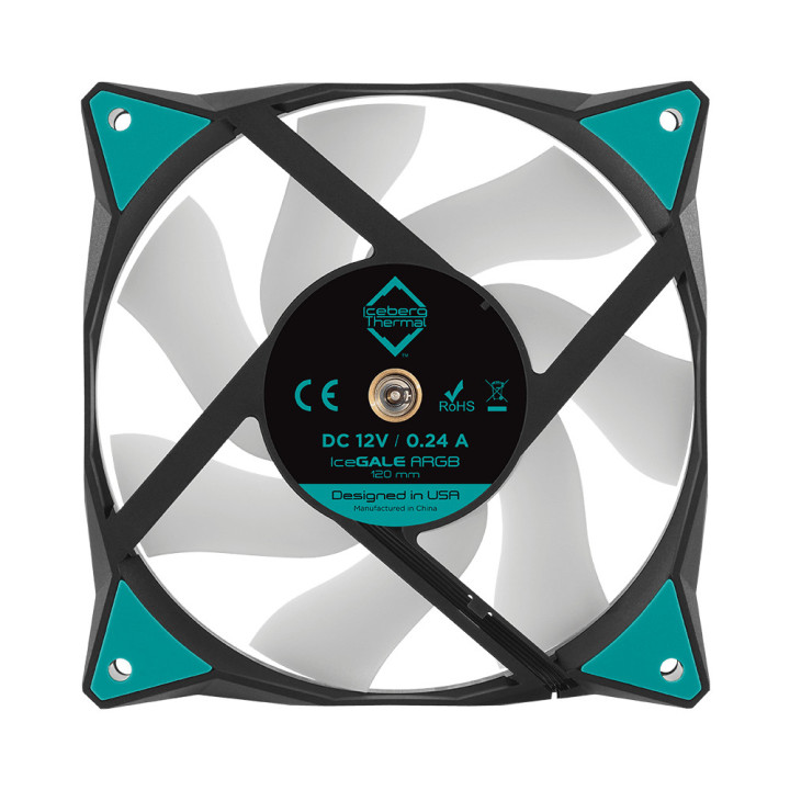 Iceberg Thermal IceGALE ARGB Caixa de computador Ventoinha 12 cm Preto 1 unidade(s)