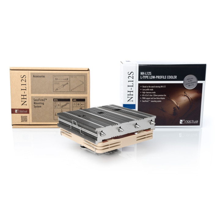 Noctua NH-L12S Sistema de Arrefecimento de Computador Processador Cooler 12 cm Bege, Níquel