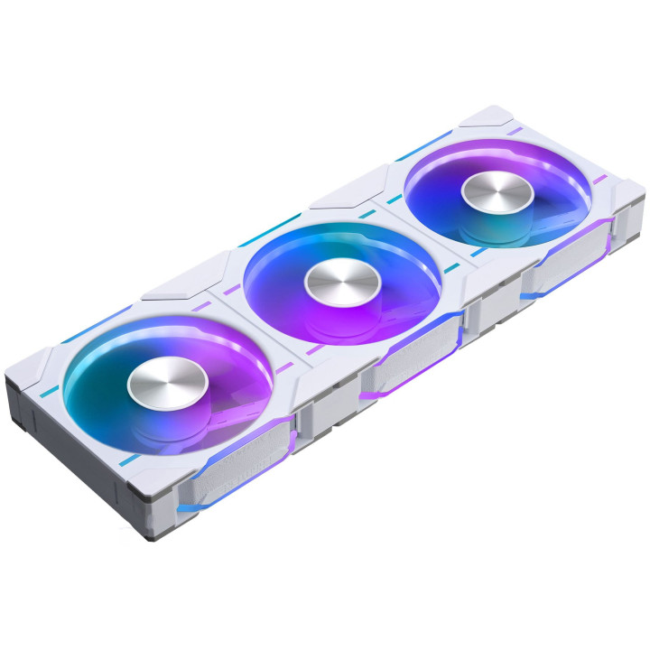 Ventoinha Phanteks D30 PWM reverse Airflow D-RGB Branco Pack 3 - 120mm