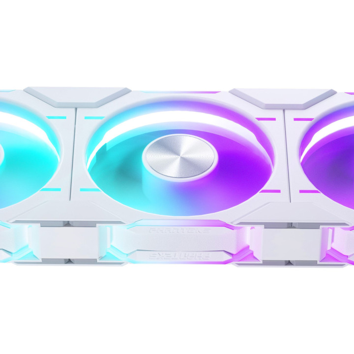 Ventoinha Phanteks D30 PWM reverse Airflow D-RGB Branco Pack 3 - 120mm