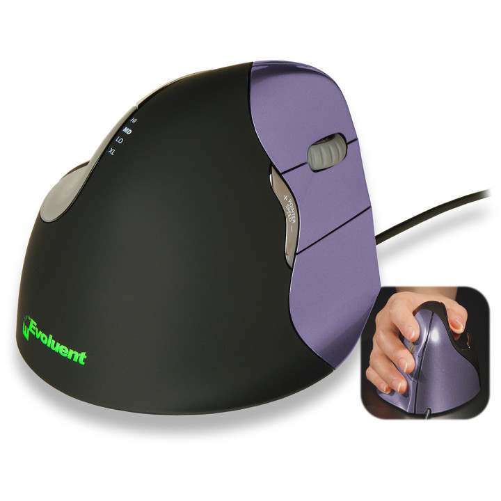 Rato Vertical Evoluent VM4S USB Type-A Small bl/purple