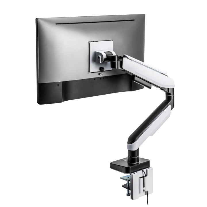 Ewent EW1509 montagem e suporte para monitores 124,5 cm (49") Preto, Branco Secretária