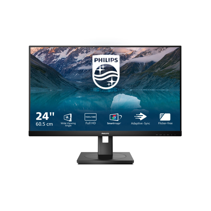 Philips S Line 242S9JML 00 LED display 61 cm (24") 1920 x 1080 pixels Full HD LCD Preto