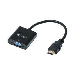i-tec HDMI2VGAADA adaptador de cabo de vídeo 0,15 m HDMI VGA Preto