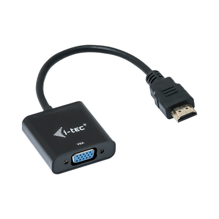 i-tec HDMI2VGAADA adaptador de cabo de vídeo 0,15 m HDMI VGA Preto