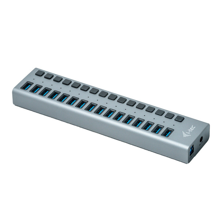 i-tec U3CHARGEHUB16 carregador de dispositivos móveis Universal Cinzento AC Interior