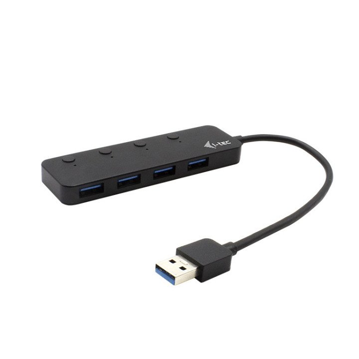 i-tec U3CHARGEHUB4 hub de interface USB 3.2 Gen 1 (3.1 Gen 1) Type-A 5 Mbit s Preto