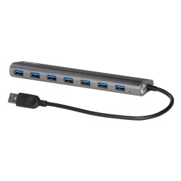 i-tec Metal U3HUB778 hub de interface USB 3.2 Gen 1 (3.1 Gen 1) Type-A 5000 Mbit s Prateado
