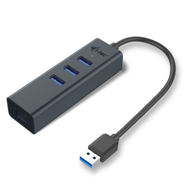 i-tec Metal U3METALG3HUB hub de interface USB 3.2 Gen 1 (3.1 Gen 1) Type-A 5000 Mbit s Cinzento