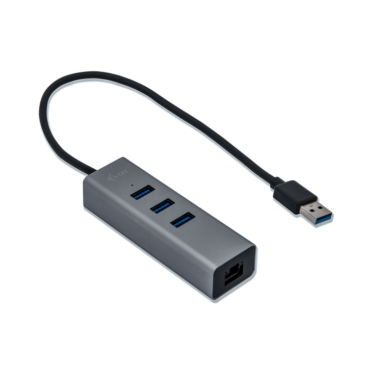 i-tec Metal U3METALG3HUB hub de interface USB 3.2 Gen 1 (3.1 Gen 1) Type-A 5000 Mbit s Cinzento