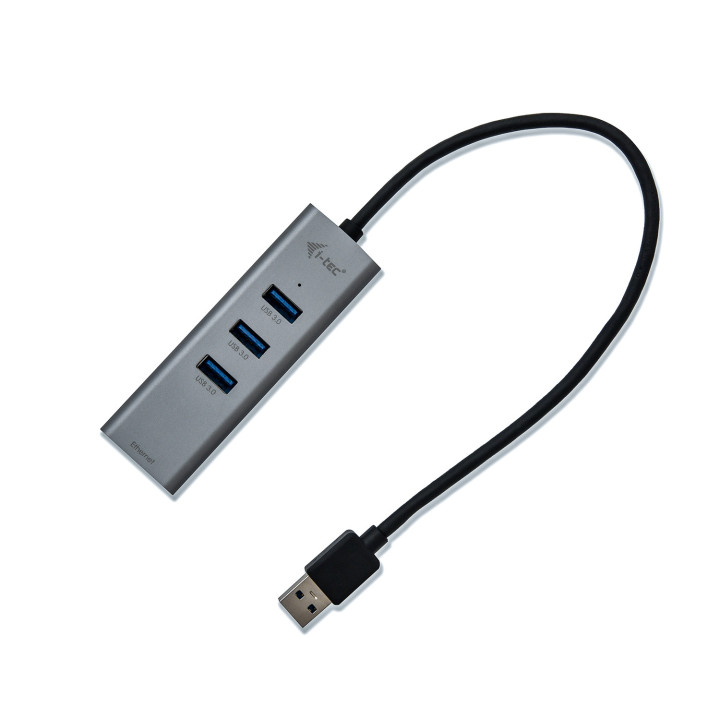 i-tec Metal U3METALG3HUB hub de interface USB 3.2 Gen 1 (3.1 Gen 1) Type-A 5000 Mbit s Cinzento