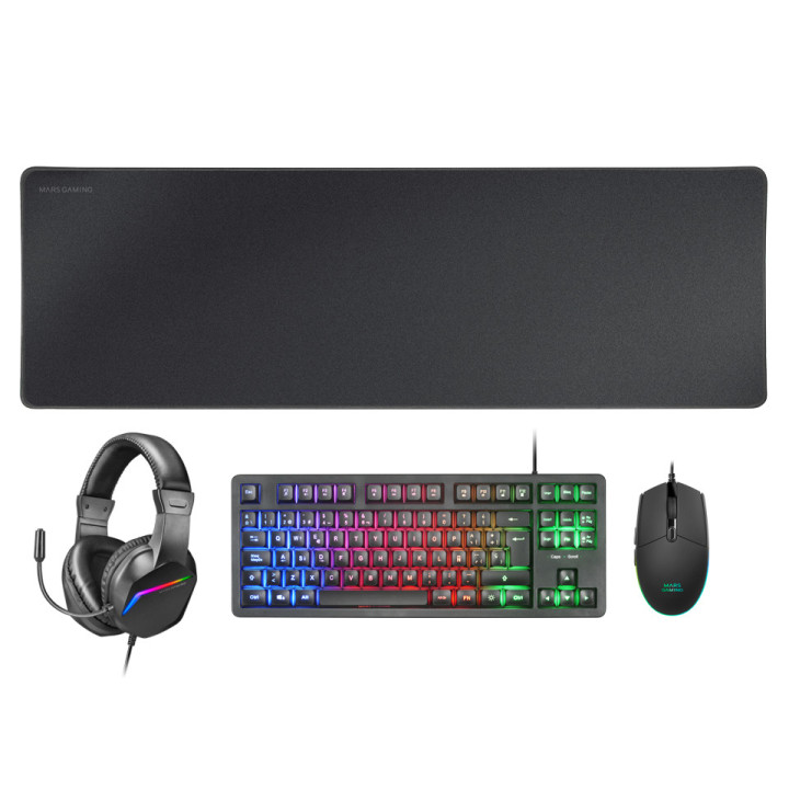 Mars Gaming MCP-RGB3 teclado Rato incluído USB QWERTY Português Preto