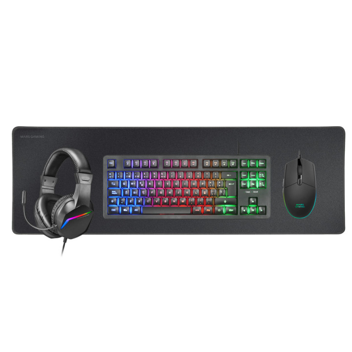 Mars Gaming MCP-RGB3 teclado Rato incluído USB QWERTY Português Preto