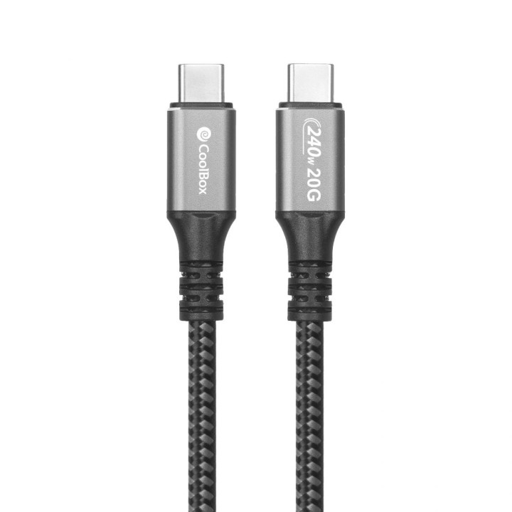 CoolBox COO-CAB-UC-240W cabo USB 1,2 m USB 3.2 Gen 2 (3.1 Gen 2) USB C Cinzento