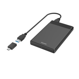 Hama 00200760 Caixa para Discos Rígidos Compartimento HDD SSD Preto 2.5"