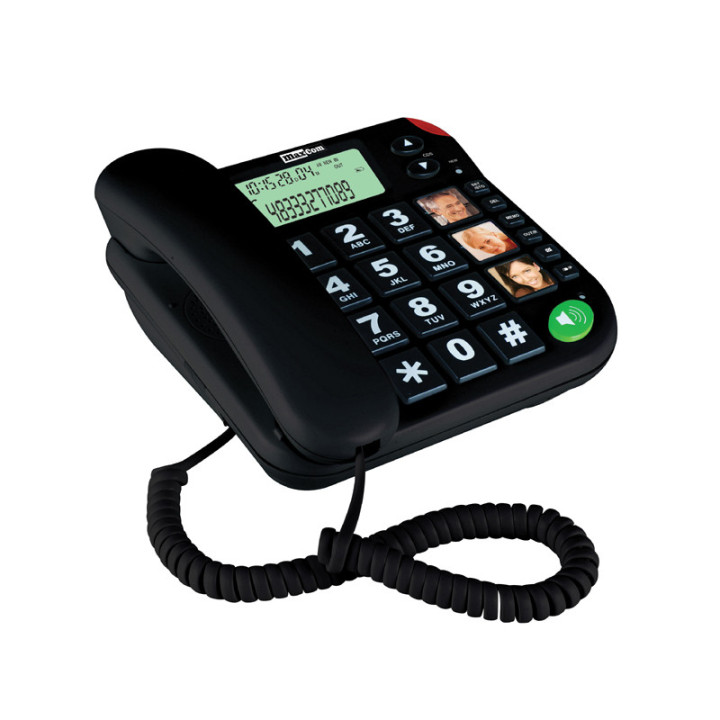 MaxCom KXT480CZ telefone Telefone analógico Identificação de chamadas Preto