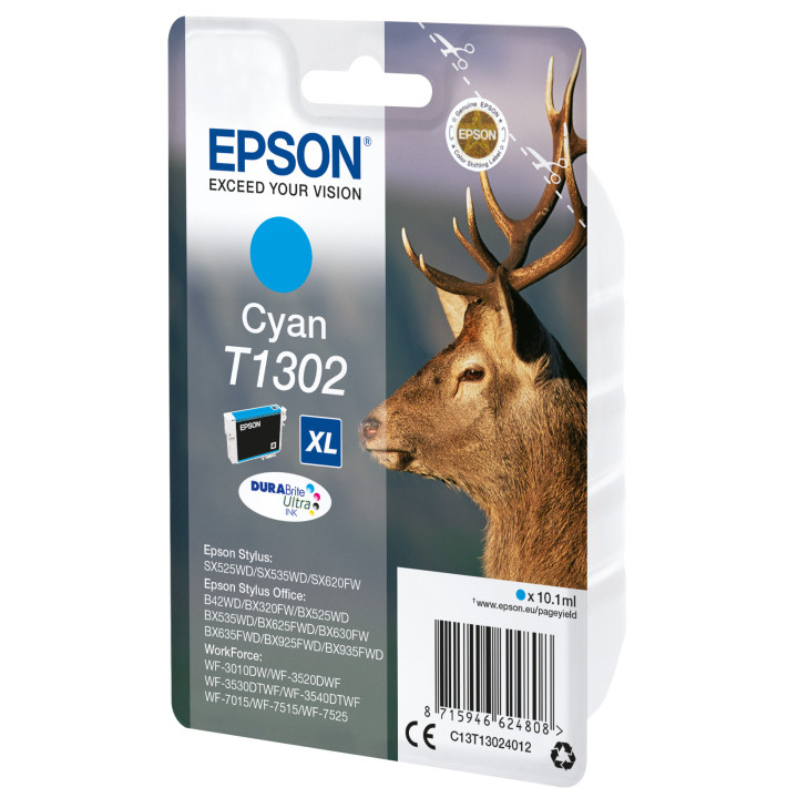 Epson Stag T1302 tinteiro 1 unidade(s) Original Rendimento alto (XL) Ciano