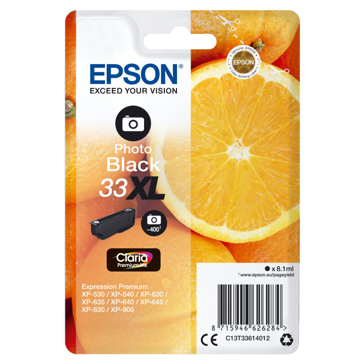 Epson Oranges C13T33614012 tinteiro 1 unidade(s) Original Rendimento alto (XL) Foto preto