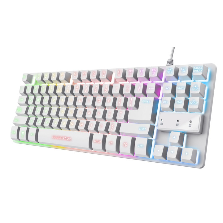 Teclado TRUST GXT833W THADO, PT white
