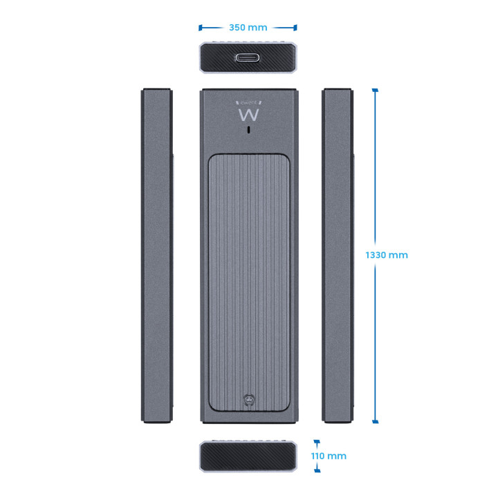 Ewent EW7022 Caixa para Discos Rígidos Compartimento SSD Cinzento M.2