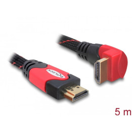 Delock Cable High Speed HDMI with Ethernet – HDMI A male p/ HDMI A male angled 4K 5m