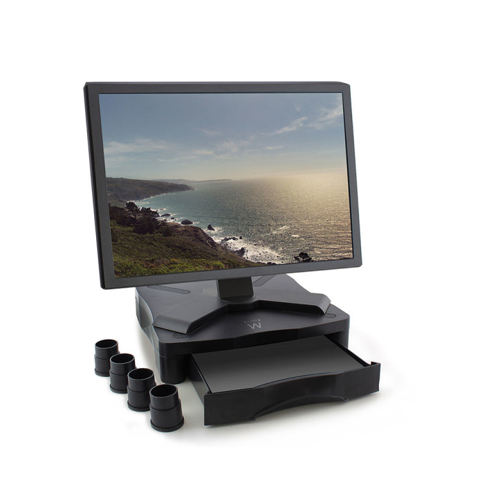 Ewent EW1280 montagem e suporte para monitores Preto Secretária