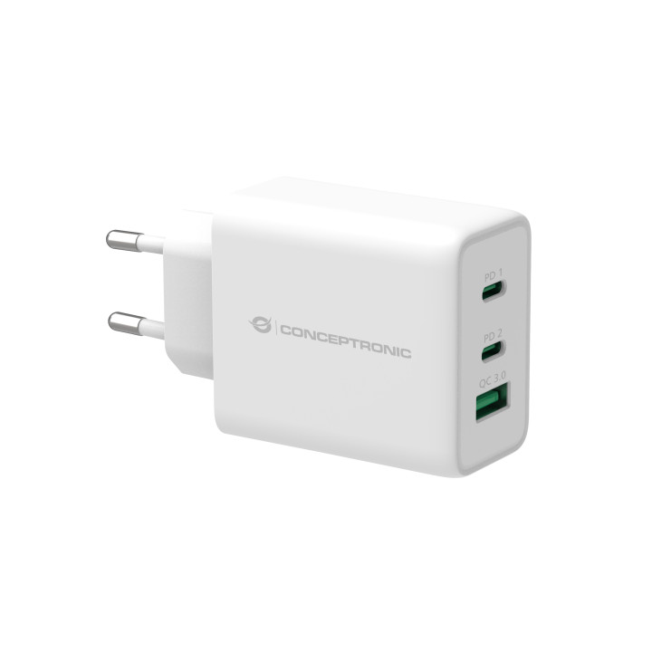 Conceptronic ALTHEA12W carregador de dispositivos móveis Universal Branco AC Carregamento rápido Interior