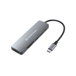 Conceptronic DONN11G base & duplicador de portas Com fios USB 3.2 Gen 1 (3.1 Gen 1) Type-C Cinzento