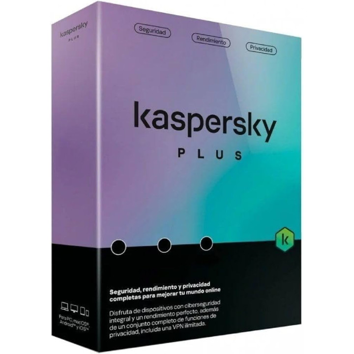 Software Kaspersky Plus 1 licença 5 Dispositivos NoCD PT