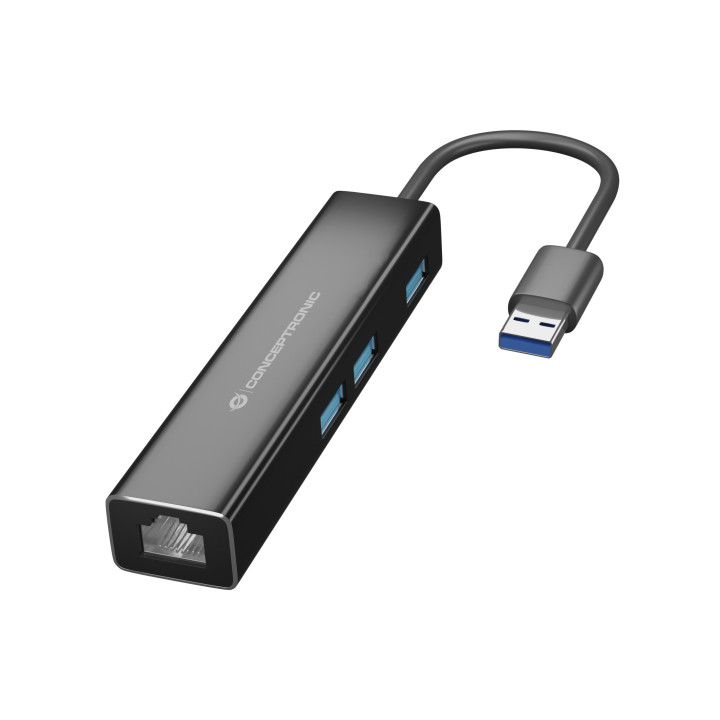 Conceptronic DONN07BA base & duplicador de portas USB 3.2 Gen 1 (3.1 Gen 1) Type-A Preto