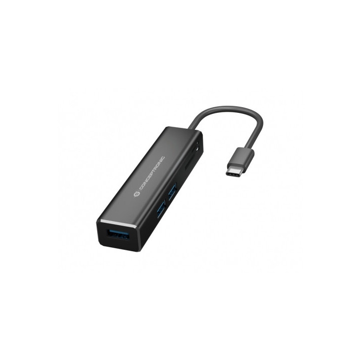Conceptronic DONN08B base & duplicador de portas USB 3.2 Gen 1 (3.1 Gen 1) Type-C Preto