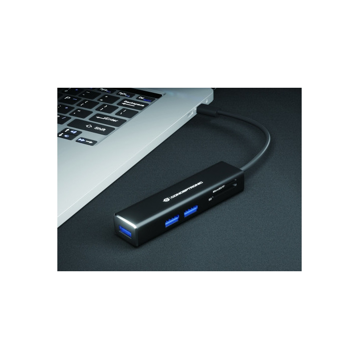 Conceptronic DONN08B base & duplicador de portas USB 3.2 Gen 1 (3.1 Gen 1) Type-C Preto