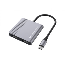 Conceptronic DONN13G base & duplicador de portas Com fios USB 3.2 Gen 1 (3.1 Gen 1) Type-C Cinzento