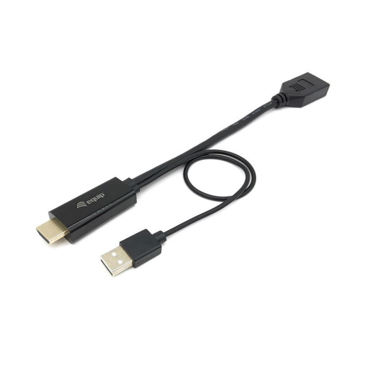 Equip 119039 adaptador de cabo de vídeo 0,15 m HDMI Type A (Standard) DisplayPort Preto