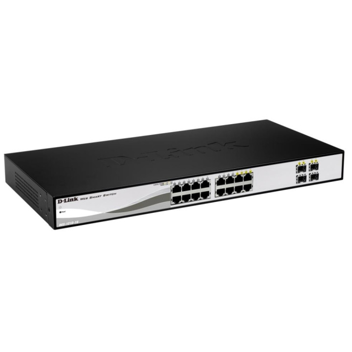 D-Link DGS-1210-16 Gerido L2 Gigabit Ethernet (10 100 1000) Preto