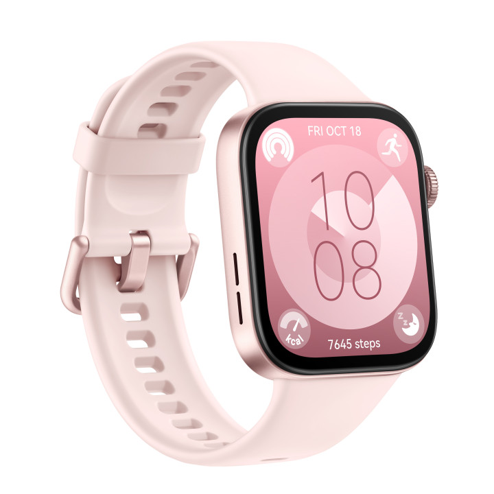 Huawei WATCH Fit 3 4,62 cm (1.82") AMOLED Digital 408 x 480 pixels Ecrã táctil Rosa Wi-Fi GPS